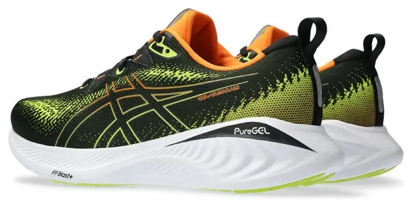Asics Gel Cumulus 25 Running Shoes Black Yellow Orange Homme